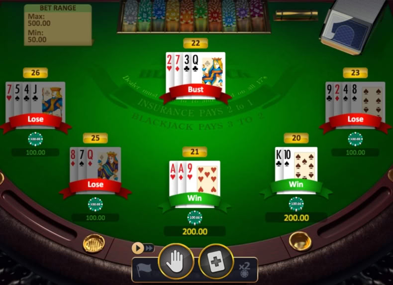 Blackjack High game - play for free