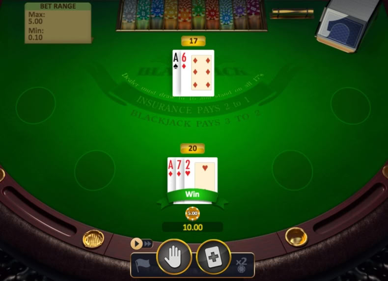 Blackjack Low game - play for free