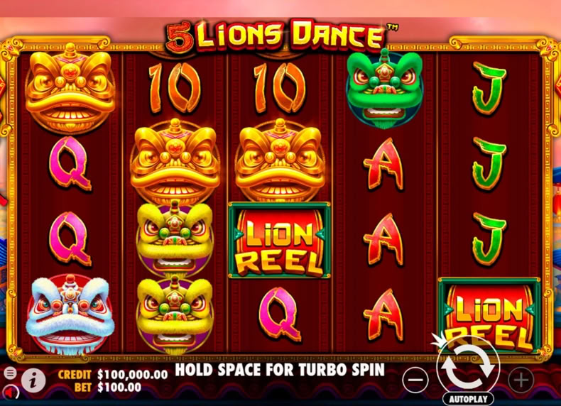5 Lions Dance™ game - play for free