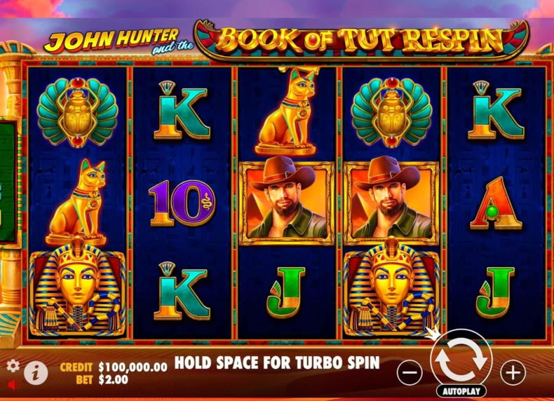 John Hunter and the Book of Tut Respin™ game - play for free