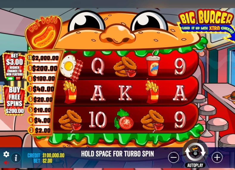 Big Burger Load it up with Xtra cheese game - play for free