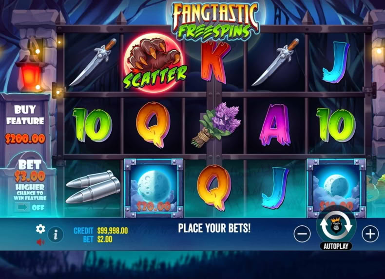 Fangtastic Freespins game - play for free