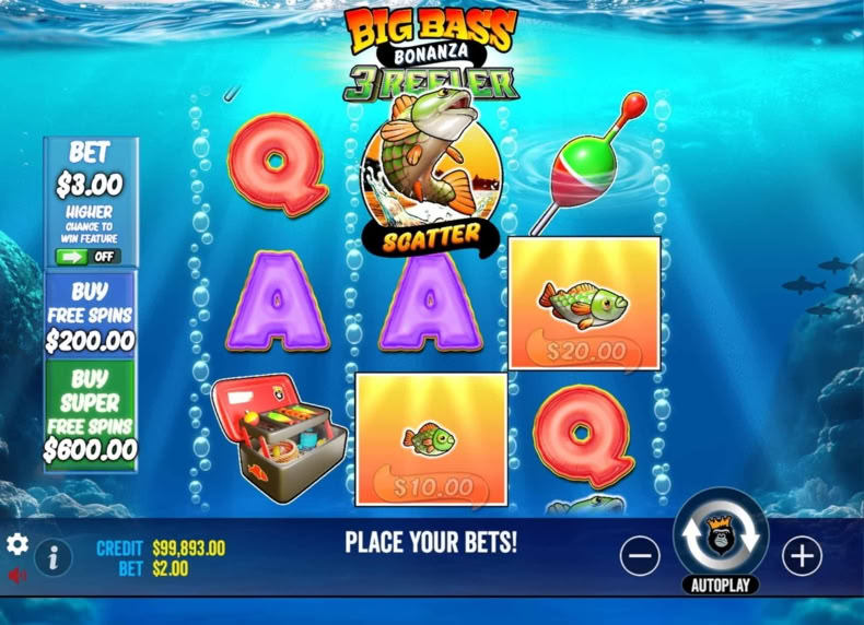 Big Bass Bonanza 3 Reeler game - play for free