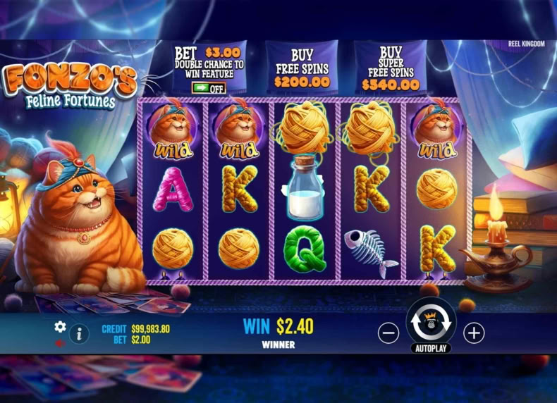 Fonzo’s Feline Fortunes game - play for free