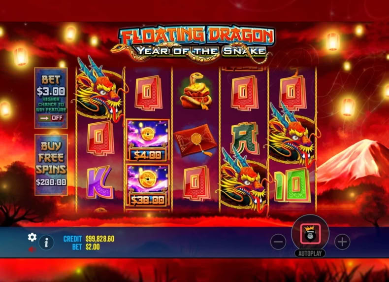 Floating Dragon – Year of the Snake game - play for free