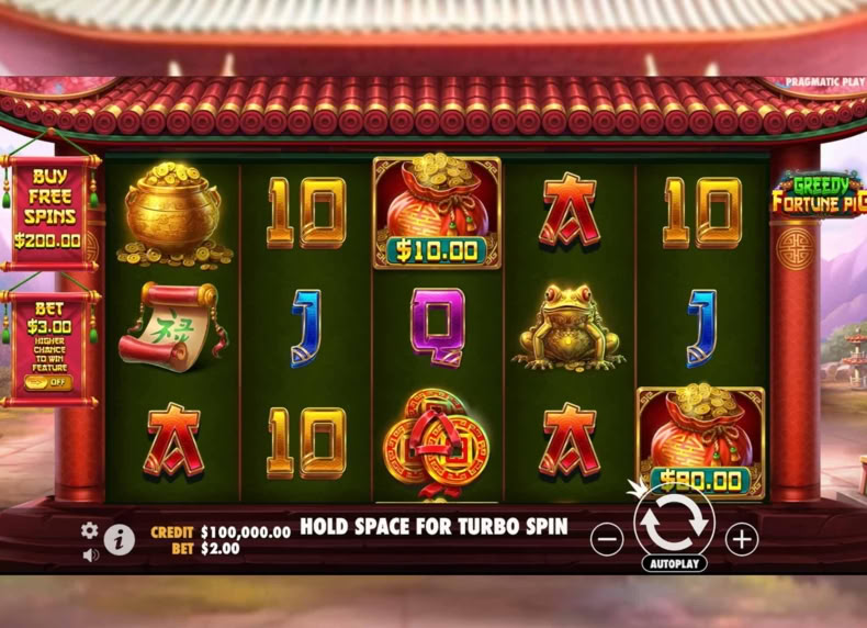 Greedy Fortune Pig game - play for free