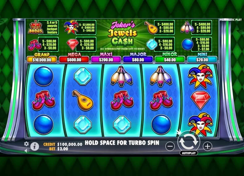 Joker’s Jewels Cash game - play for free