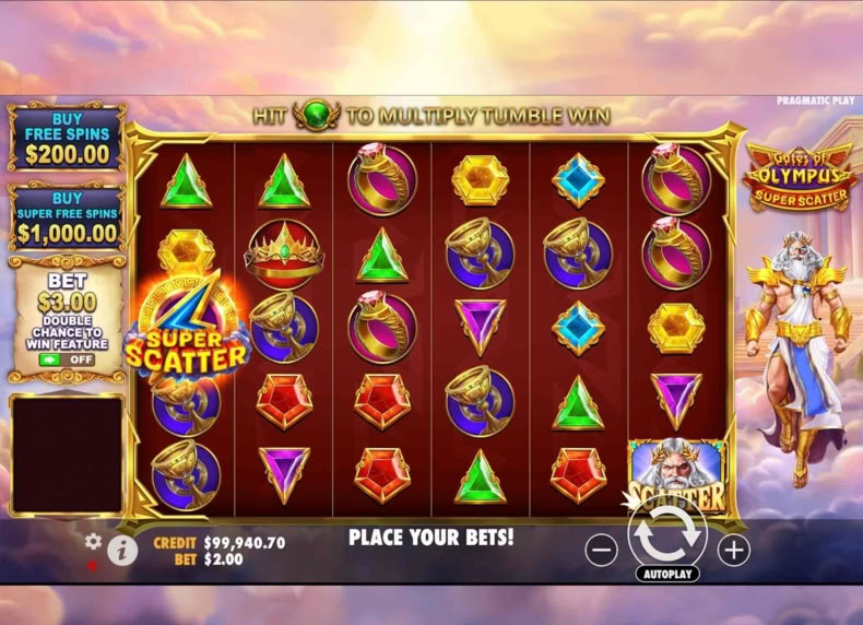 Gates of Olympus Super Scatter game - play for free