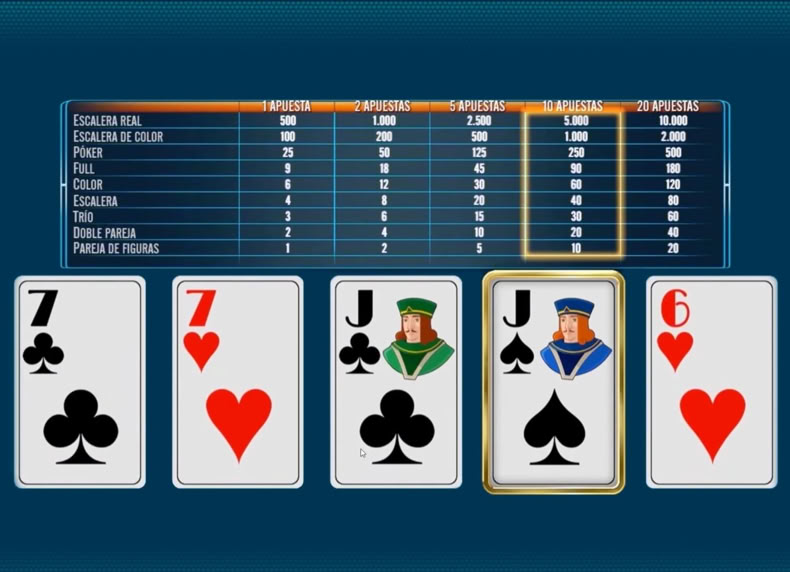 Draw Poker game - play for free