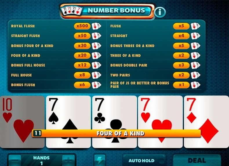 Number Bonus game - play for free
