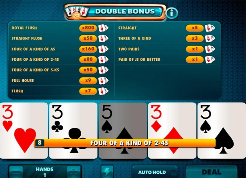 Double Bonus game - play for free