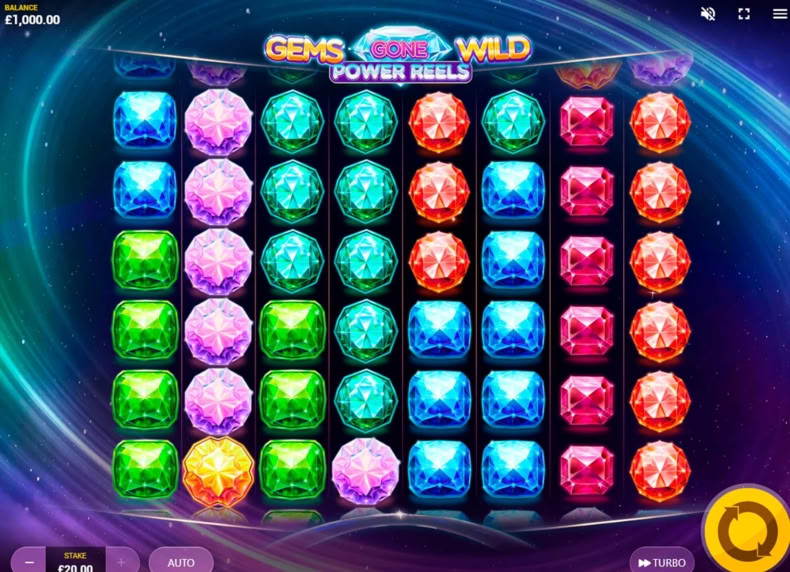 Gems Gone Wild Power Reels game - play for free