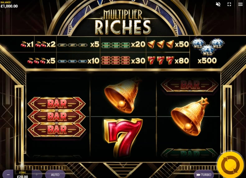Multiplier Riches game - play for free