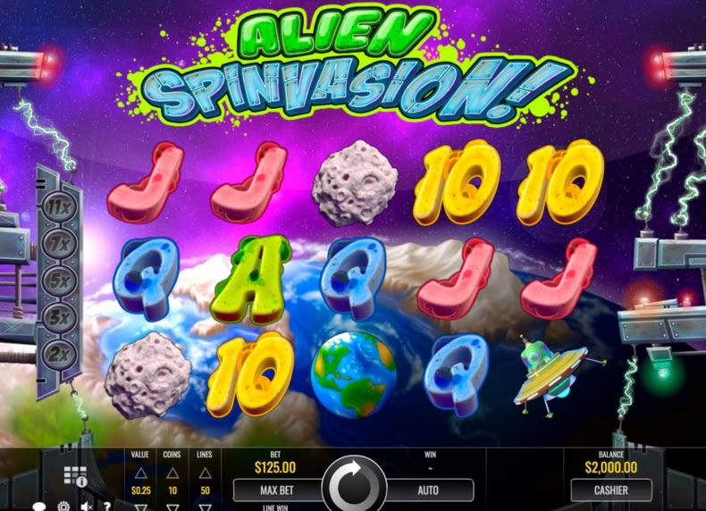 Alien Spinvasion game - play for free