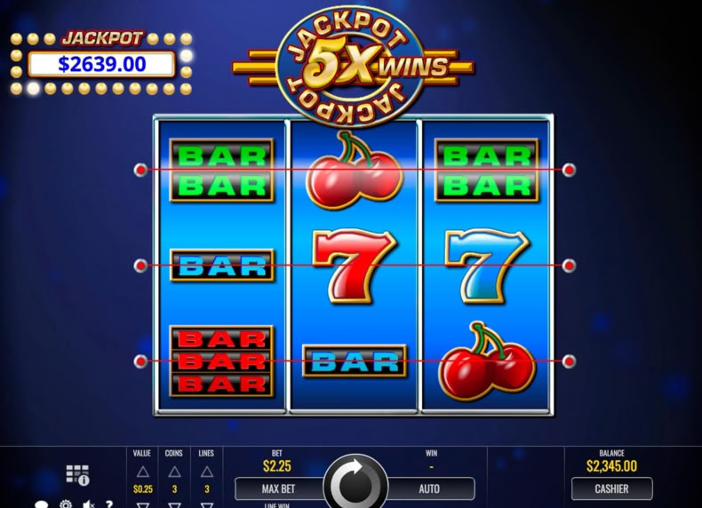 Jackpot Five Times Wins game - play for free