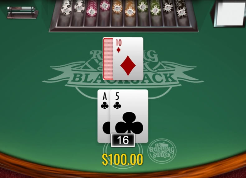 Rolling Stack Blackjack game - play for free