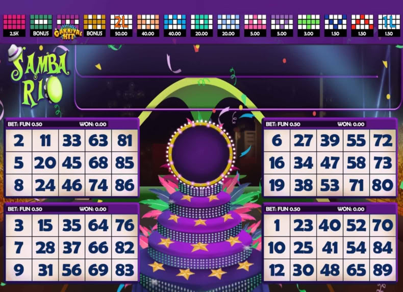 Bingo Samba Rio game - play for free