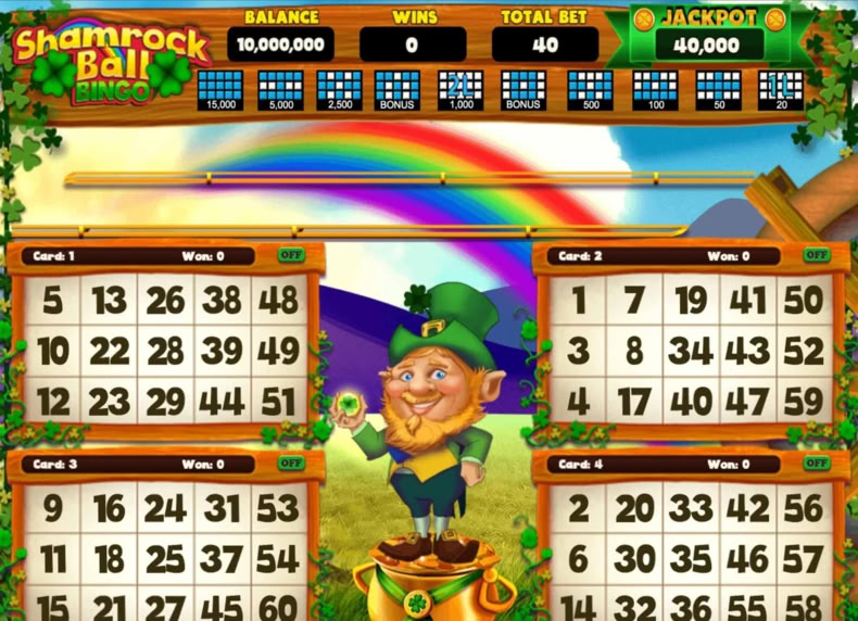 Bingo Shamrock Ball game - play for free