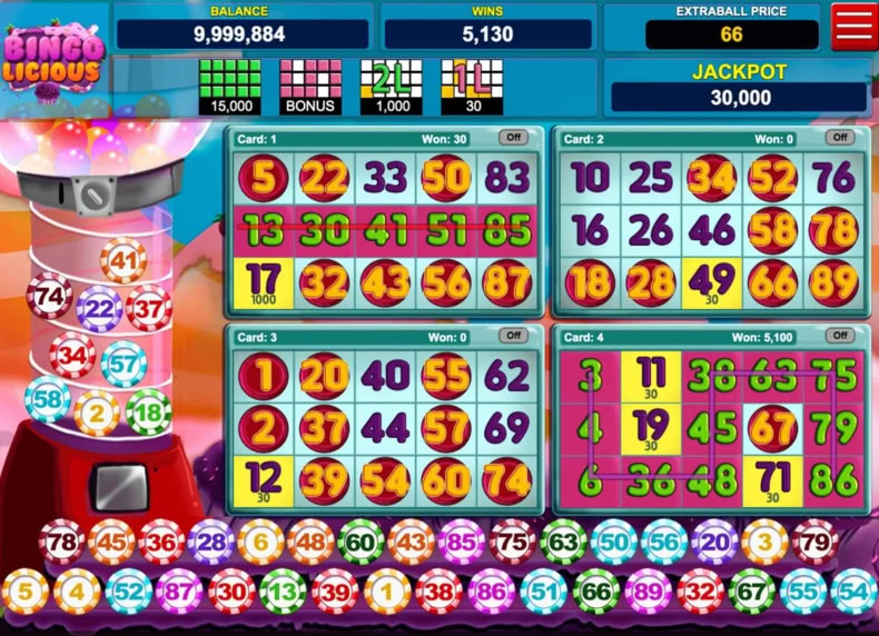 Bingolicious game - play for free