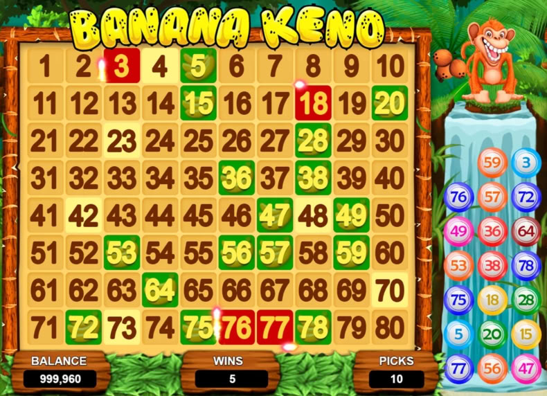 Banana Keno game - play for free