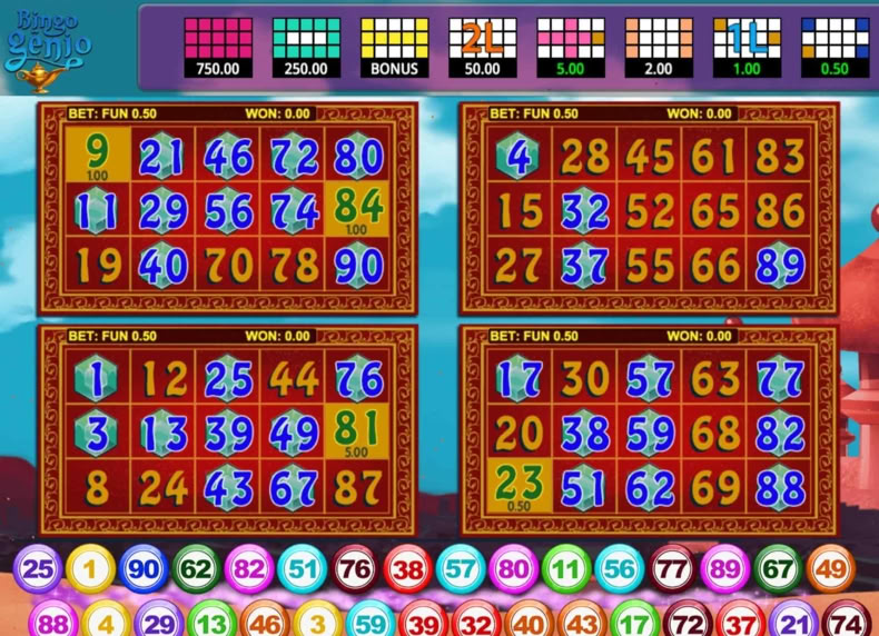 Bingo Gênio game - play for free