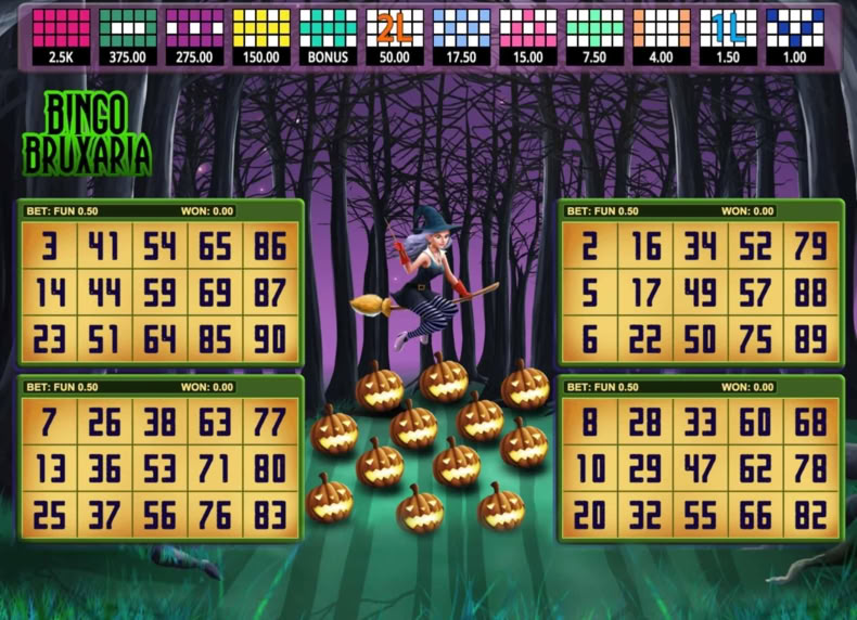 Bingo Bruxaria game - play for free