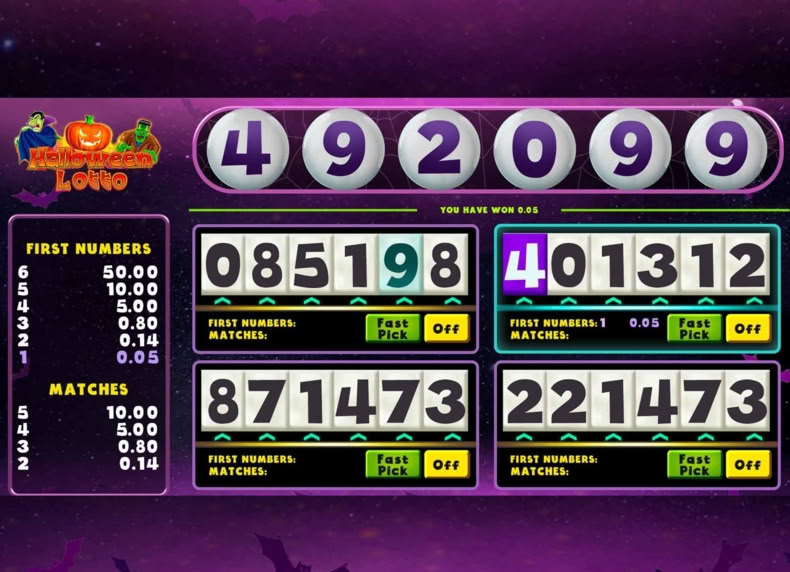 Halloween Lotto game - play for free