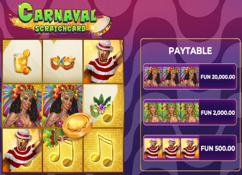 Carnaval Scratchcard game - play for free