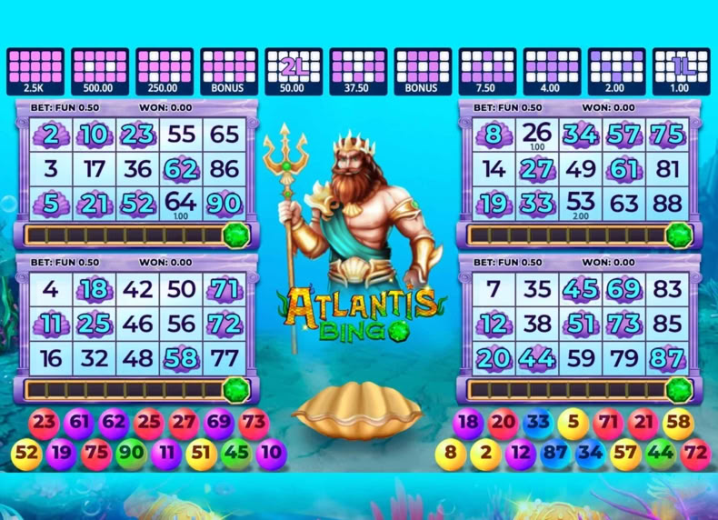 Atlantis Bingo game - play for free