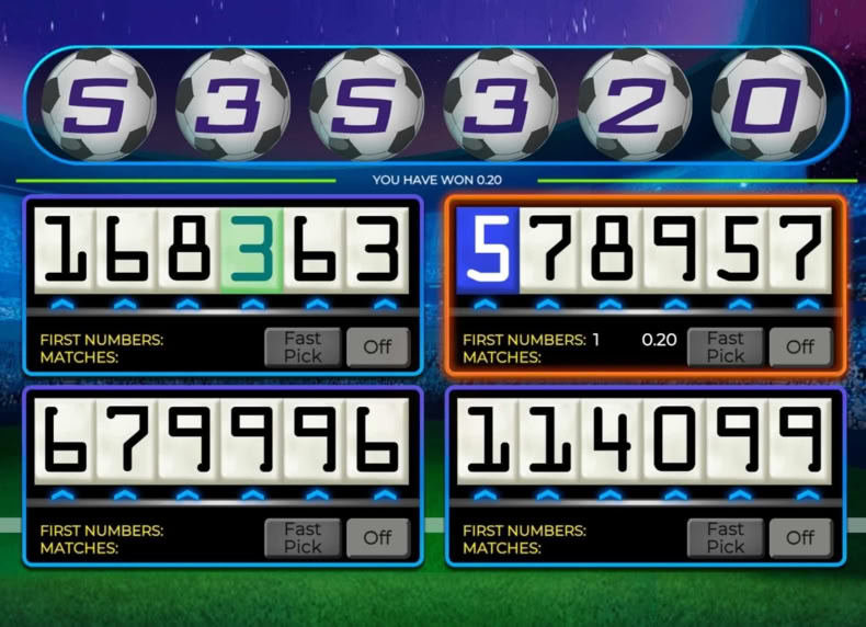 Football Lotto game - play for free