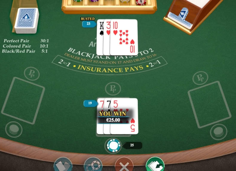 Perfect Pairs Blackjack game - play for free