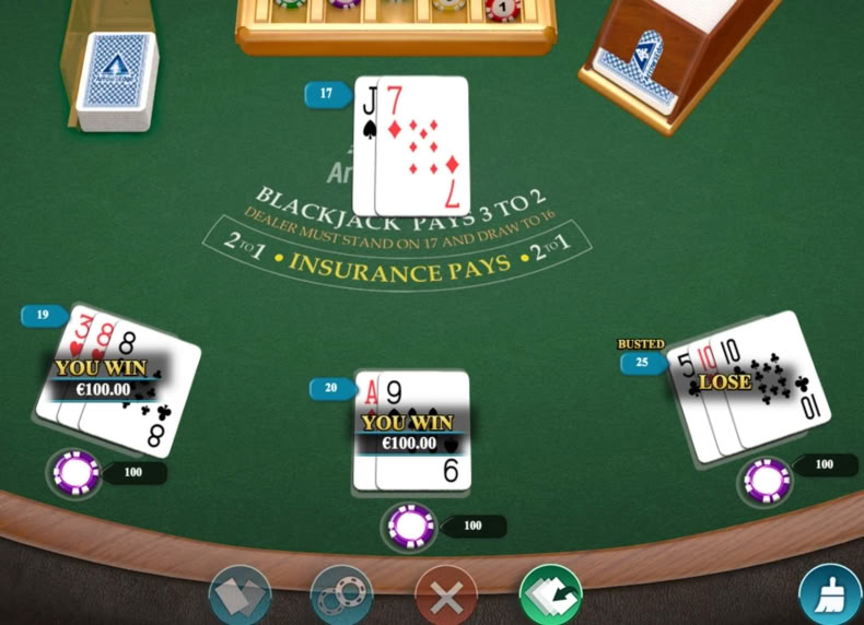 Single Deck Blackjack game - play for free