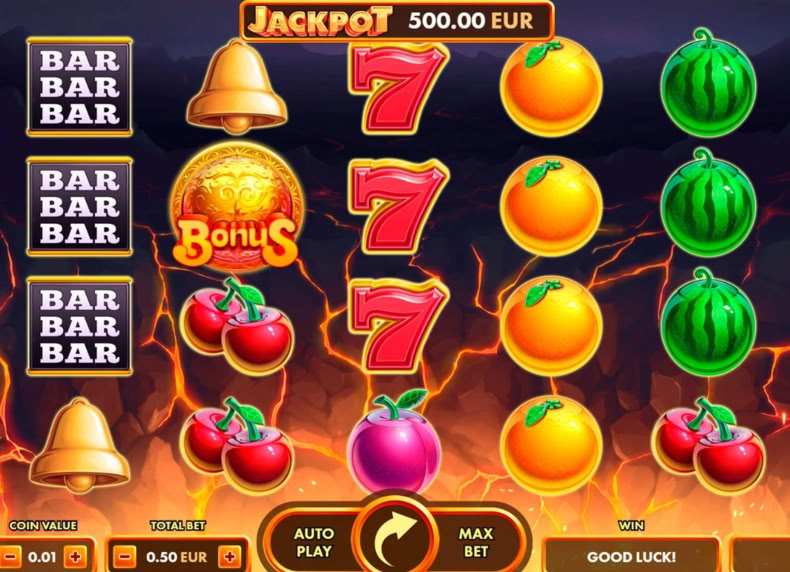 Volcano Fruits game - play for free