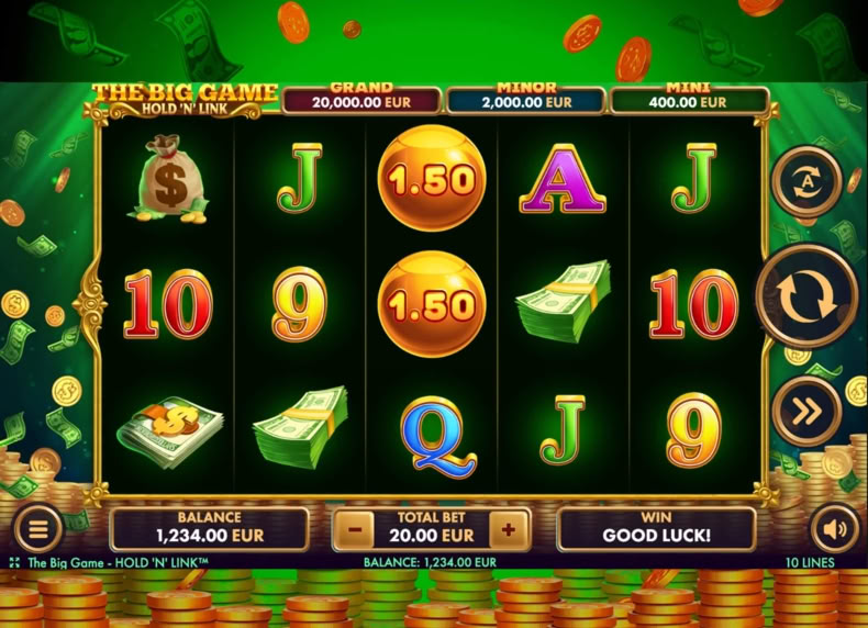 The Big Game Hold ‘n’ Link game - play for free