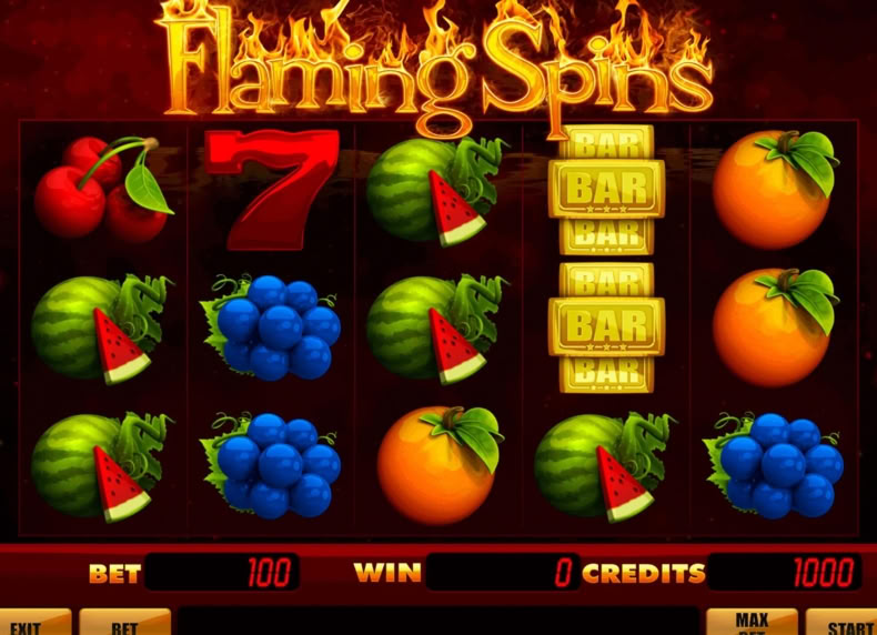 Flaming Spins game - play for free