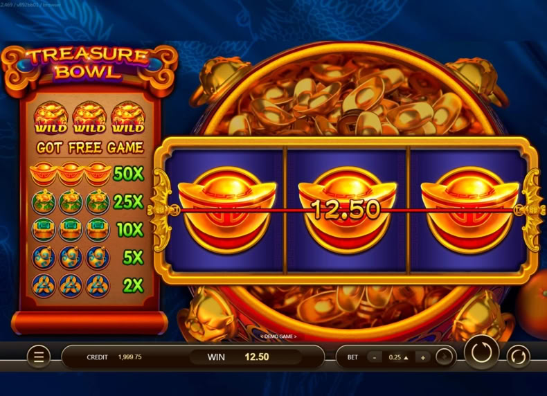 Treasure Bowl game - play for free