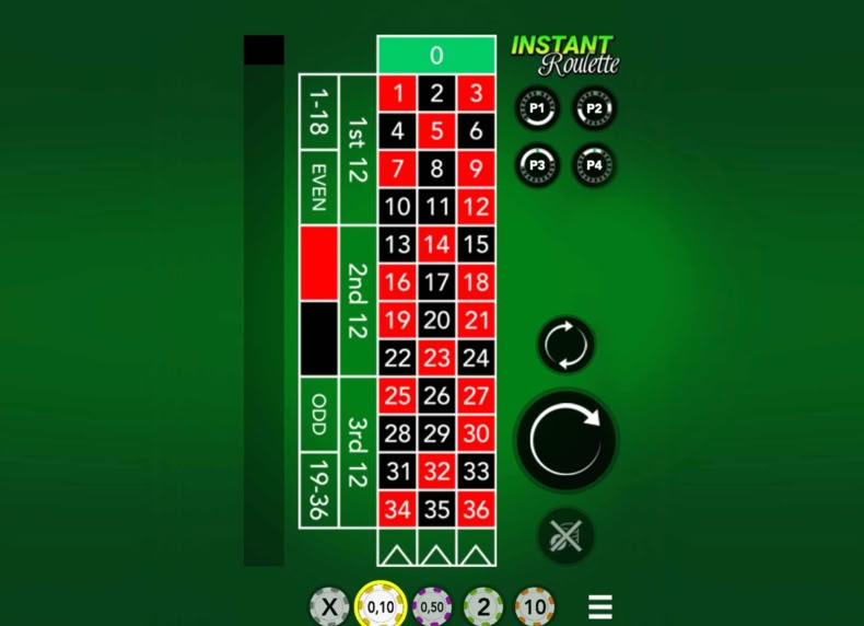 Instant Roulette game - play for free