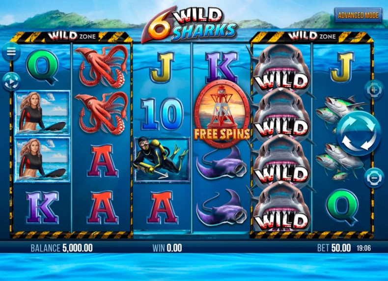 6 Wild Sharks game - play for free