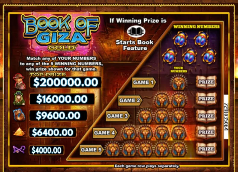 Book of Giza Gold game - play for free