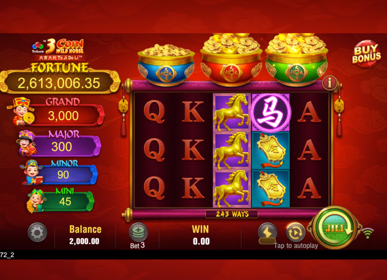 3 Coin Wild Horse game - play for free