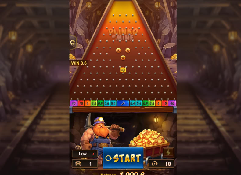 Plinko of Mine game - play for free