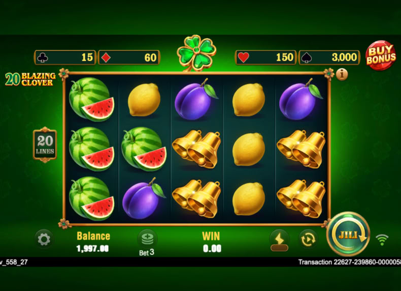 20 Blazing Clover game - play for free