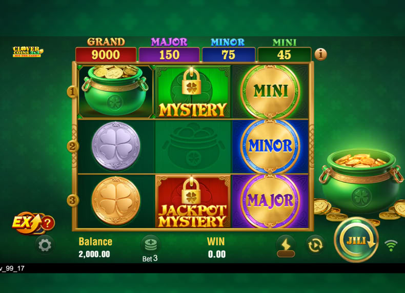 Clover Coins 3x3 game - play for free