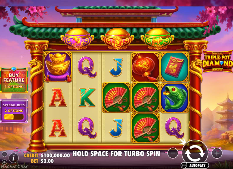 Triple Pot Diamond game - play for free