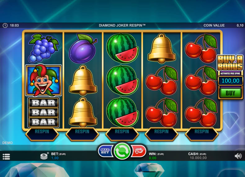 Diamond Joker Respin game - play for free