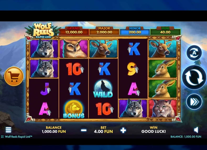 Wolf Reels Rapid Link game - play for free