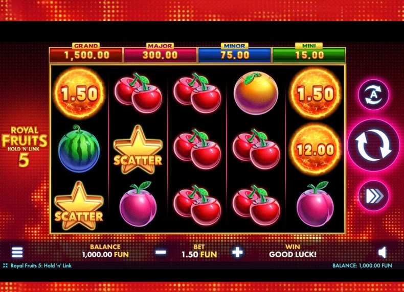 Royal Fruits 5: Hold 'n' Link game - play for free