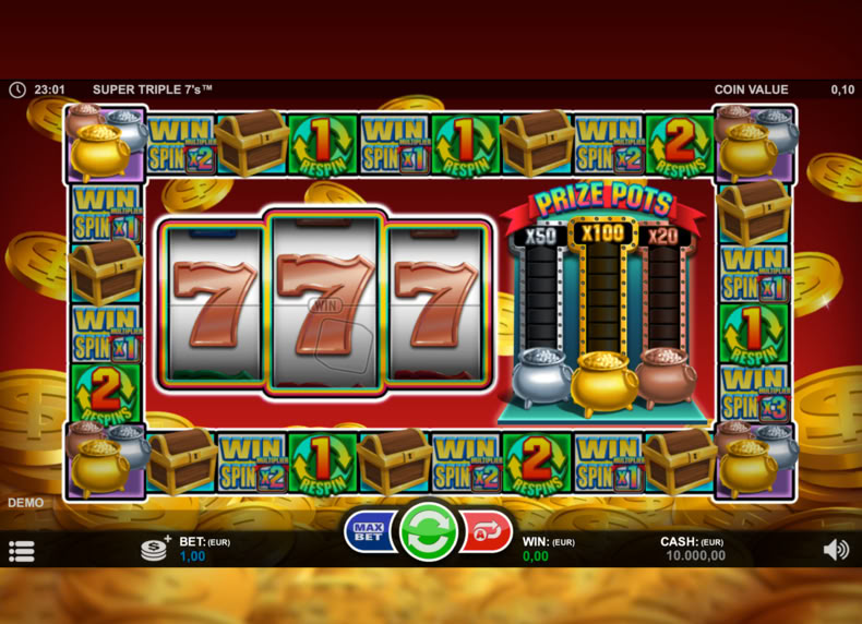 Super Triple Sevens game - play for free