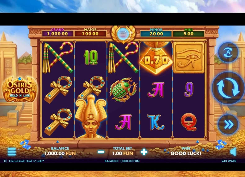 Osiris Gold Hold 'n' Link game - play for free