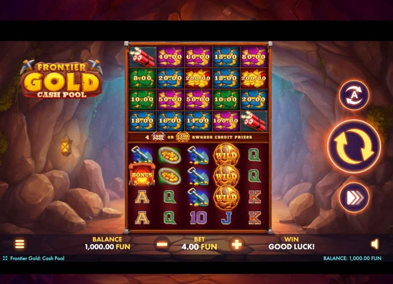 Frontier gold: cash pool game - play for free